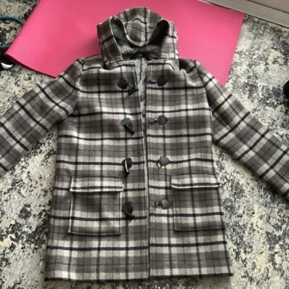 Designer Timo Weiland Gray Plaid UNISEX coat.